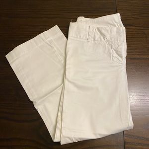 EUC J Crew City Fit White Crop Pants
